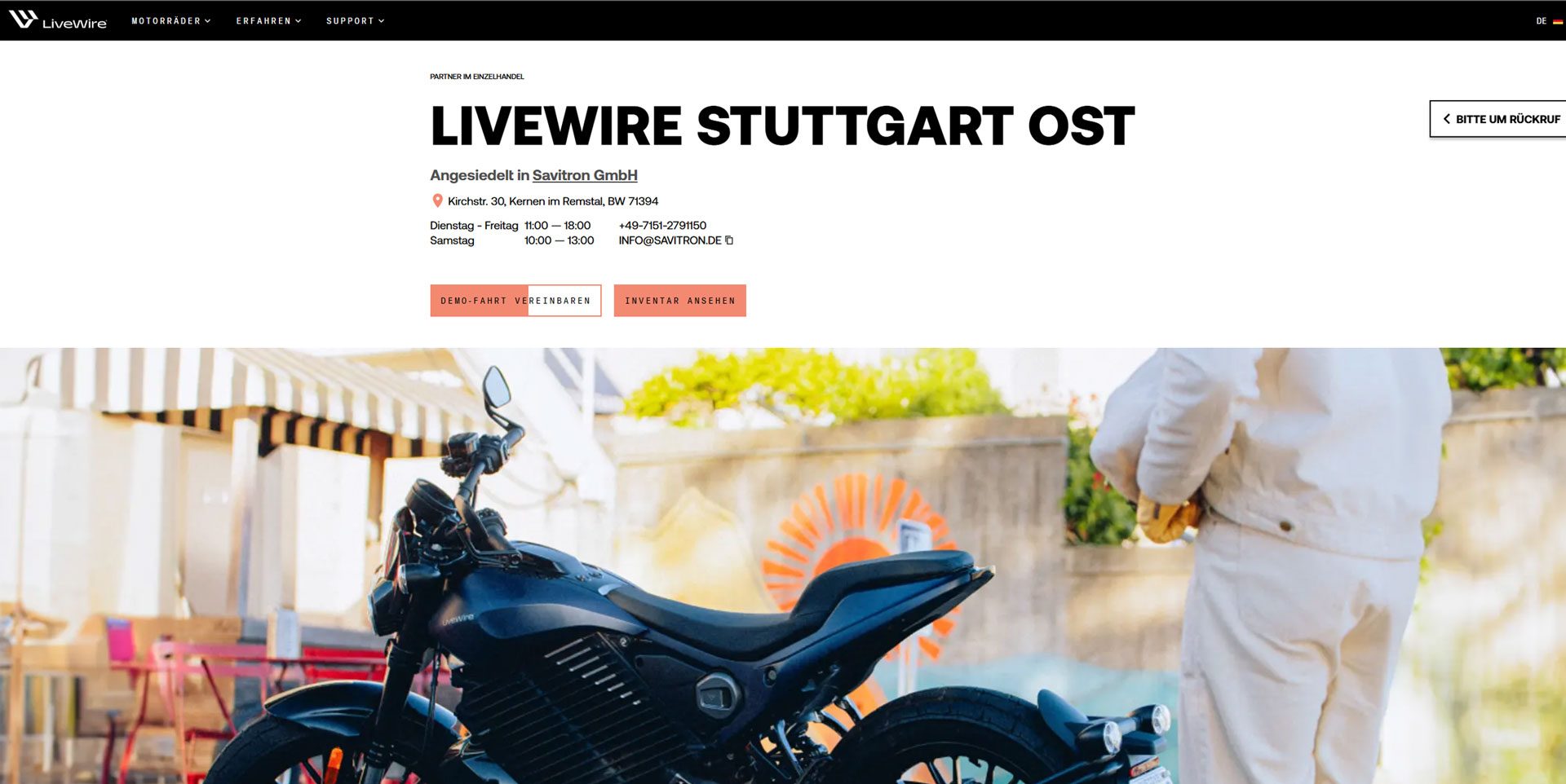 Livewire Demoride Buchung Dealer