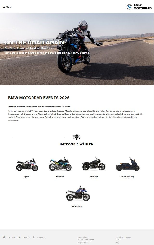 bmw motorrad event series 2025 Ride BMW Motorrad on the Racetrack