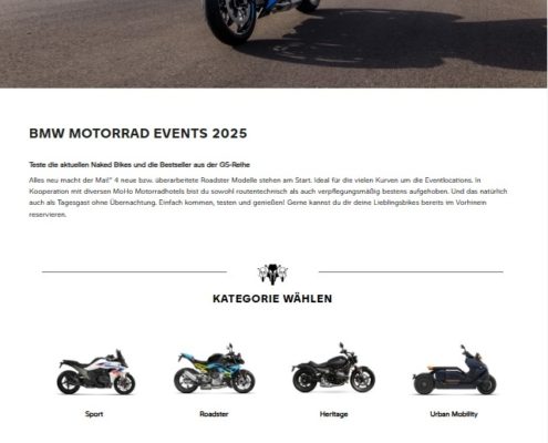 BMW Motorrad Events 1 BMW Motorrad Events Landing Page