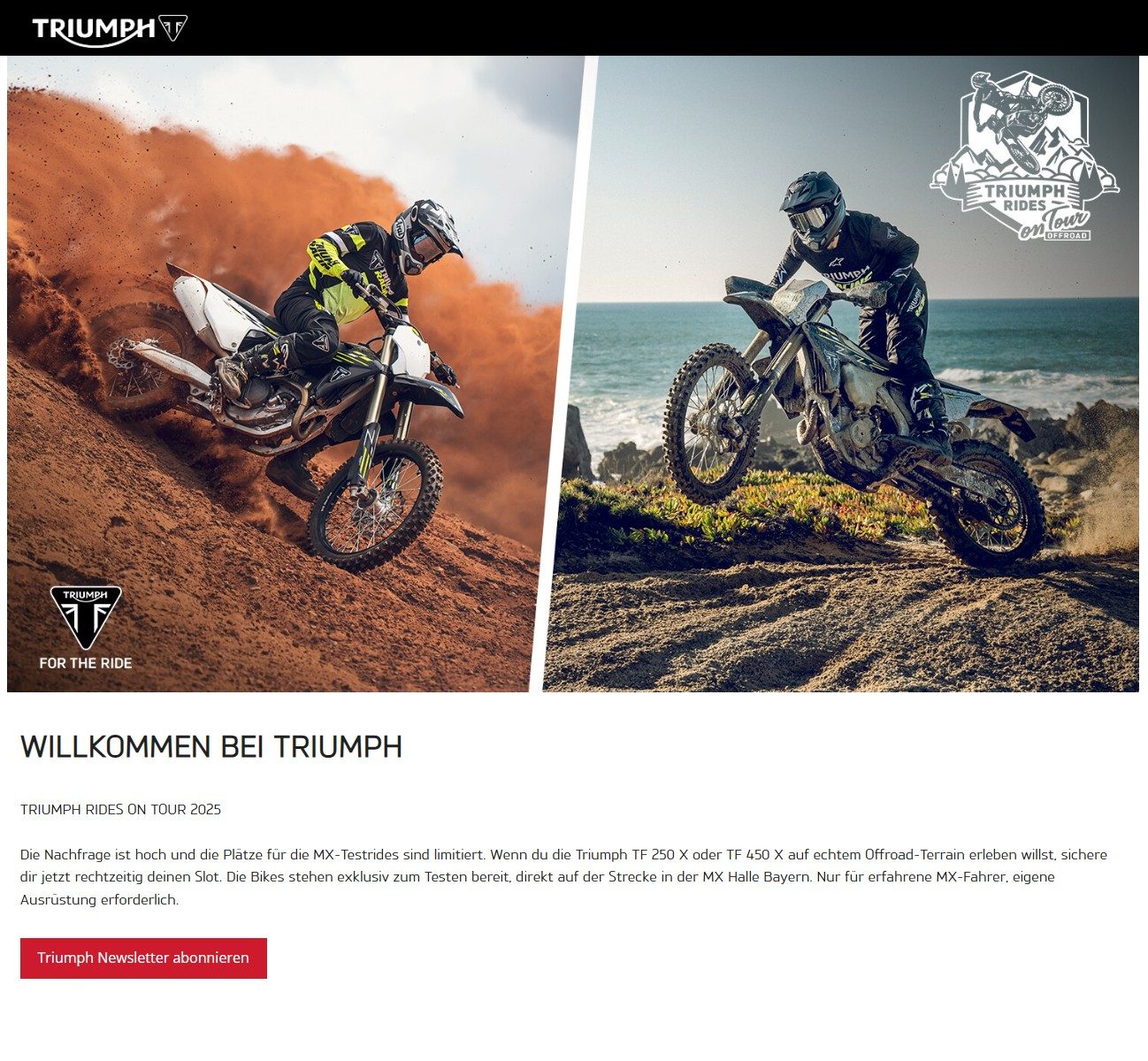 Triumph Off Road Test Ride